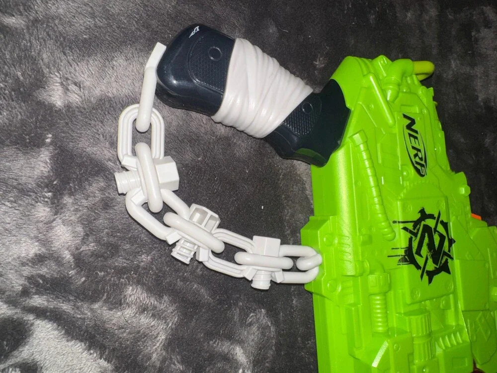 Nerf RevReaper Blaster Green Orange Toy Dart Gun with Clip